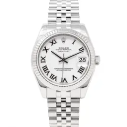 ROLEX DATEJUST 31 STEEL & WHITE GOLD 178274 WHITE ROMAN - PRE-OWNED