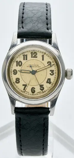 ROLEX OYSTER JUNIOR SPORT 1943 WW2 ERA VINTAGE WATCH SUPERB DIAL PATINA SERVICED