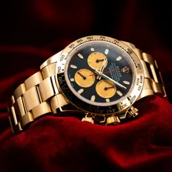 ROLEX DAYTONA 116508 PAUL NEWMAN 18KT YELLOW GOLD BLACK DIAL BOX & PAPERS
