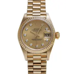 ROLEX DATEJUST 10P DIAMOND 69178G T SERIES (MANUFACTURED AROUND 1996) CHAMPA...