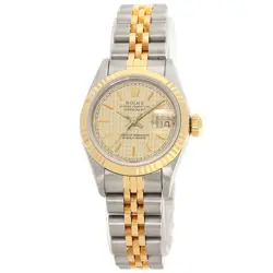 ROLEX DATEJUST HOUNDSTOOTH HOUNDSTOOTH WATCHES 69173 STAINLESS STEEL/SSXK18Y...