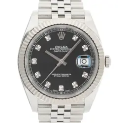 ROLEX DATEJUST 41 126334G BLACK JUBILEE WARRANTY 2018 BOX/PAPER