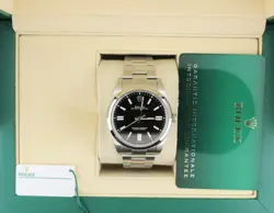 2025 ROLEX OYSTER PERPETUAL 124300 BLACK DIAL SS OYSTER WITH PAPERS 41MM