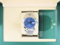 2022 ROLEX DATEJUST 126300 BLUE ROMAN DIAL SS JUBILEE WITH PAPERS 41MM