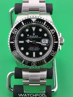 2023 ROLEX SEA-DWELLER RED LETTER 126600 BLACK DIAL SS OYSTER WITH PAPERS 43MM