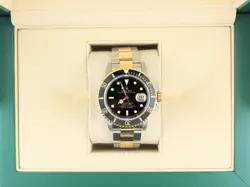 1991 ROLEX SUBMARINER 16613 BLACK DIAL TT 18KT OYSTER NO PAPERS 40MM
