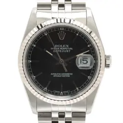 ROLEX DATEJUST 16234 SS×WG SS AT BLACK DIAL