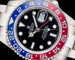 Rolex GMT Master II 116719 Ceramic "Pepsi" 18K White Gold Black Dial
