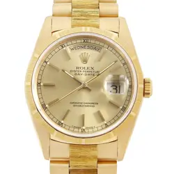 ROLEX DAY-DATE 18248(L) CHAMPAGNE GOLD DIAL AUTOMATIC MEN'S WATCH