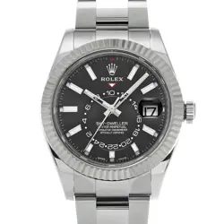 ROLEX SKY-DWELLER 326934 BLACK DIAL 42MM AUTOMATIC MEN'S WATCH