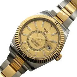ROLEX SKY-DWELLER 326933 GOLD DIAL 42MM AUTOMATIC MEN'S WATCH