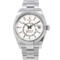 ROLEX SKY-DWELLER 336934 WHITE DIAL 42MM AUTOMATIC STAINLESS STEEL MEN'S WATCH