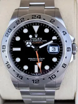 2024 MINT ROLEX EXPLORER II 42MM 226570 BLACK DIAL STAINLESS STEEL COMPLETE SET