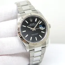 ROLEX 126334 DATEJUST 41 WITH BLACK STICK DIAL ON OYSTER