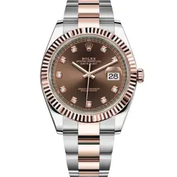 ROLEX DATEJUST 41 126331 CHOCOLATE DIAMOND, OYSTER - PRE-OWNED