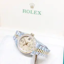 ROLEX 18K HG 26MM CHAMPAGNE JUBILEE DIAMONDS DATEJUST REF: 69173 (X SERIAL)