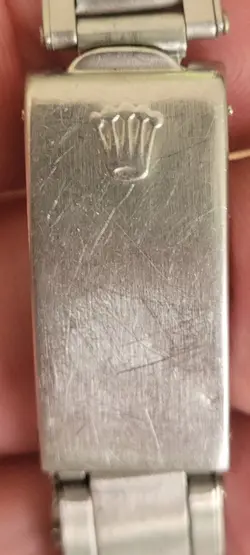 ROLEX GENUINE RIVETED UPPER PART OF BRACELET ONLY, 18MM BAR ENDS READ DETAILS!!