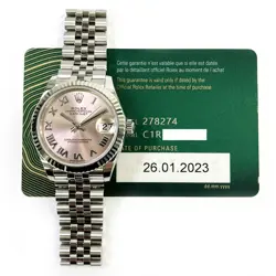 2023 Rolex Datejust 31, 278274, Steel & White Gold, Pink Roman Dial, Jubilee ...