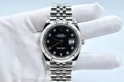 BRAND NEW ROLEX DATEJUST 126334 41MM WHITE GOLD FLUTED BEZEL BLACK DIAMOND DIAL