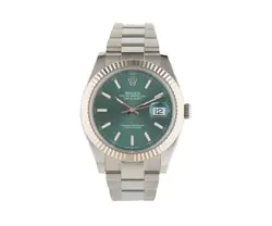 2024 ROLEX DATEJUST 126334, 41MM, MINT GREEN DIAL, STAINLESS STEEL MEN’S WATCH