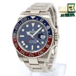 2023 ROLEX GMT-MASTER II PEPSI 126719BLRO 40MM BLUE DIAL 18K WHITE GOLD BOX PAPE