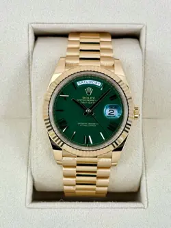 NEW 2025 ROLEX DAY-DATE 40MM 228238 PRESIDENTIAL GREEN DIAL