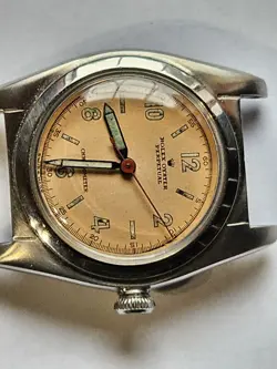 Rolex Bubleback Ref 2940 Original Dial  Salmon Color All Stainless Steel Case...