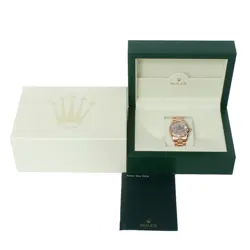 ROLEX PRESIDENT 118235 METEORITE DIAMOND DIAL ROSE GOLD DAY-DATE WATCH  BOX/BOOK