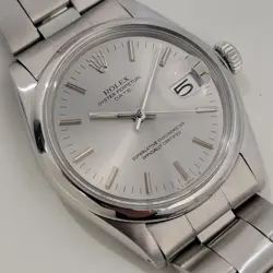 MENS ROLEX OYSTER PERPETUAL DATE REF 1500 35MM 1970S AUTOMATIC VINTAGE RA429S
