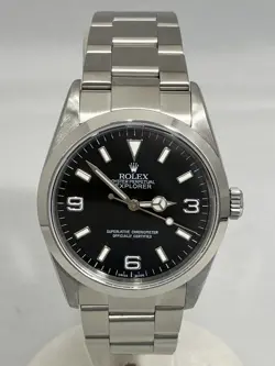 ROLEX EXPLORER 1 REF.114270 ANTIQUE BLACK DIAL AUTOMATIC WINDING WRISTWATCH