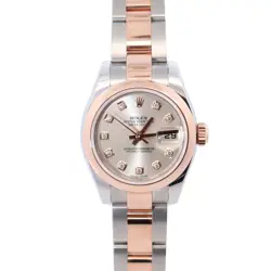 ROLEX DATEJUST 26MM SILVER DIAL WATCH 179161 ROSE GOLD