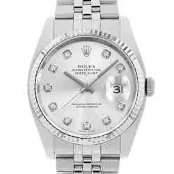 ROLEX DATEJUST 10P DIAMOND 116234G SILVER M NUMBER SECOND HAND MENS