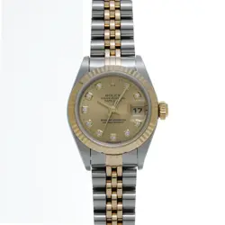 ROLEX Datejust 10P Diamond 69173G U series (manufactured around 1997) Champa...