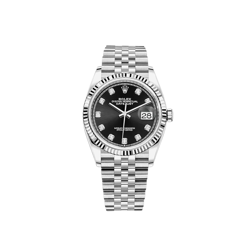 ROLEX DATEJUST 36MM 126234 BRIGHT BLACK DIAMOND-SET JUBILEE