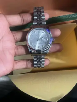 LUXURY WRIST WATCH 41MM WHITE/SILVER  ROLEX