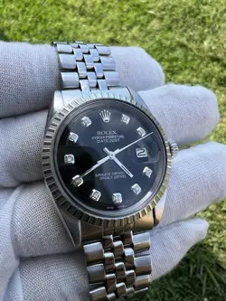 VINTAGE ROLEX DATEJUST REF 1603 - SIRCA 1967 STAINLESS STEEL CUSTOM DIAL 36MM