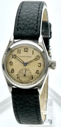 ROLEX OYSTER 1941 WW2 ERA VINTAGE WATCH RECENT SERVICE DIAL PATINA