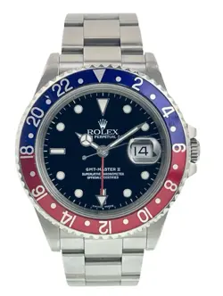 ROLEX GMT-MASTER II PEPSI STAINLESS STEEL BLACK DIAL 40MM MEN’S WATCH 16710