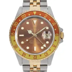 ROLEX GMT MASTER II 16713 BROWN SINGLE BUCKLE 5 ROW JUBILEE BRACELET F NUMBE...