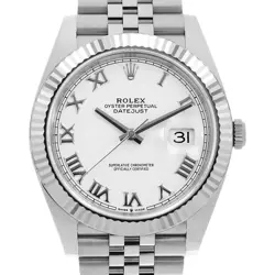 ROLEX DATEJUST 41 126334 WHITE ROMAN 5 ROW JUBILEE BRACELET RANDOM NUMBER SE...