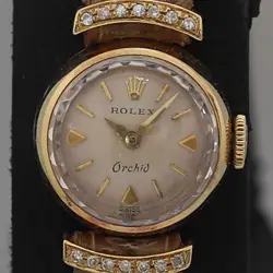 ROLEX ORCHID 2891532 MANUAL WINDING SILVER DIAL LADIES WATCH USED CONDITION