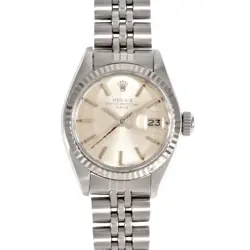 ROLEX DATEJUST 6917 AUTOMATIC SILVER DIAL SS WG LADIES WATCH PRE-OWNED
