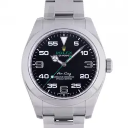 ROLEX AIR-KING 116900 BLACK DIAL PRE-OWNED MEN'S WATCH