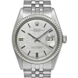 1973 ROLEX DATEJUST REF.1601 SILVER MOSAIC MEN'S WATCH