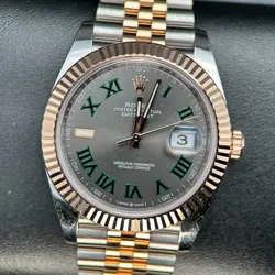 ROLEX DATEJUST 41 126331 TWO-TONE JUBILEE WIMBLEDON DIAL AUTOMATIC WATCH - 2020