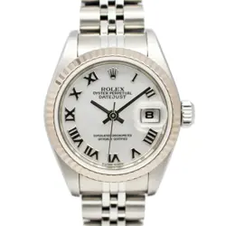ROLEX DATEJUST 79174NR SHELL ROMAN DIAL SS WG AUTOMATIC LADIES USED