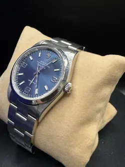 2001 Rolex Air-King  34mm Ref 14000m. Blue Dial On A Beautiful oyster band