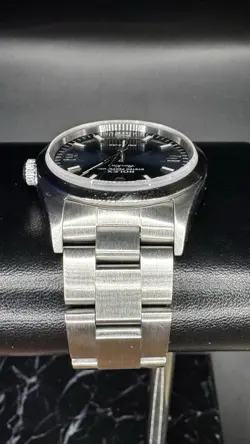 2001 Rolex Air-King  34mm Ref 14000m. Blue Dial On A Beautiful oyster band