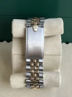 Rolex Oyster Perp Datejust 36mm Blue Sunburst Dial Yellow Gold Watch 1601 Box