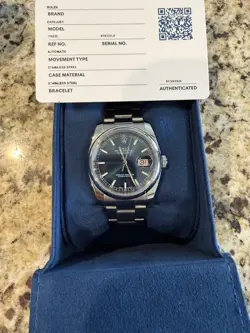 ROLEX DATEJUST 116200 36MM BLUE INDEX DIAL